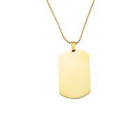Classic Style Solid Color Titanium Steel None 18K Gold Plated Men'S Pendant Necklace sku image 3