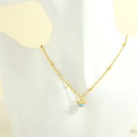 Cute Simple Style Crown Copper 18k Gold Plated Pendant Necklace In Bulk main image 5
