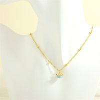 Cute Simple Style Crown Copper 18k Gold Plated Pendant Necklace In Bulk sku image 1