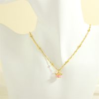 Cute Simple Style Crown Copper 18k Gold Plated Pendant Necklace In Bulk main image 4