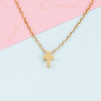 Stainless Steel 18K Gold Plated Basic Classic Style Plating Cross None Pendant Necklace main image 3