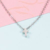 Stainless Steel 18K Gold Plated Basic Classic Style Plating Cross None Pendant Necklace sku image 1