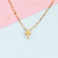 Stainless Steel 18K Gold Plated Basic Classic Style Plating Cross None Pendant Necklace sku image 2