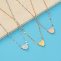 Stainless Steel 18K Gold Plated Lady Simple Style Star Moon Heart Shape None Pendant Necklace main image 2
