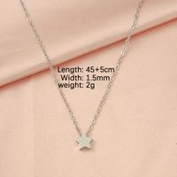 Stainless Steel 18K Gold Plated Lady Simple Style Star Moon Heart Shape None Pendant Necklace sku image 2