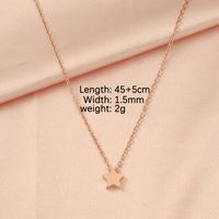 Stainless Steel 18K Gold Plated Lady Simple Style Star Moon Heart Shape None Pendant Necklace sku image 7