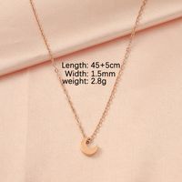 Stainless Steel 18K Gold Plated Lady Simple Style Star Moon Heart Shape None Pendant Necklace sku image 5