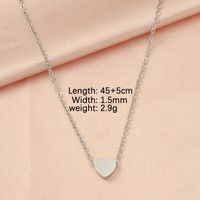 Stainless Steel 18K Gold Plated Lady Simple Style Star Moon Heart Shape None Pendant Necklace sku image 1
