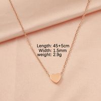 Stainless Steel 18K Gold Plated Lady Simple Style Star Moon Heart Shape None Pendant Necklace sku image 9