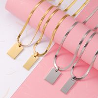 Stainless Steel 18K Gold Plated Streetwear Plating Geometric None Pendant Necklace main image 1