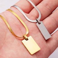 Stainless Steel 18K Gold Plated Streetwear Plating Geometric None Pendant Necklace main image 5