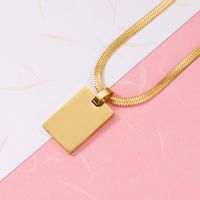 Stainless Steel 18K Gold Plated Streetwear Plating Geometric None Pendant Necklace main image 3