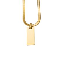 Rostfreier Stahl 18 Karat Vergoldet Strassenmode Überzug Geometrisch Keiner Halskette Mit Anhänger sku image 3