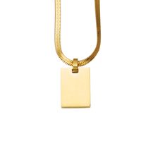 Rostfreier Stahl 18 Karat Vergoldet Strassenmode Überzug Geometrisch Keiner Halskette Mit Anhänger sku image 4