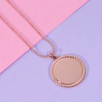 Stainless Steel 18K Gold Plated Lady Simple Style Geometric None Pendant Necklace main image 4