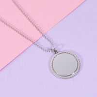 Stainless Steel 18K Gold Plated Lady Simple Style Geometric None Pendant Necklace main image 3