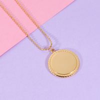 Stainless Steel 18K Gold Plated Lady Simple Style Geometric None Pendant Necklace main image 2