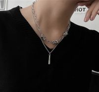 Simple Style Cool Style Geometric Alloy Titanium Steel Plating Unisex Layered Necklaces sku image 1