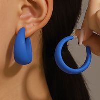 1 Pair Ig Style Retro C Shape Resin Ear Studs main image 5
