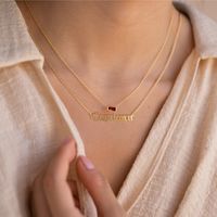 Stainless Steel 18K Gold Plated White Gold Plated Simple Style Streetwear Plating Inlay Geometric Constellation Zircon main image 6