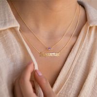 Stainless Steel 18K Gold Plated White Gold Plated Simple Style Streetwear Plating Inlay Geometric Constellation Zircon main image 5