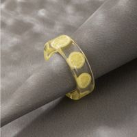Simple Fashion Transparent Acrylic Resin French Retro Wind Creative Diamond Ring sku image 68