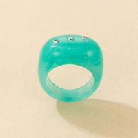 Simple Fashion Transparent Acrylic Resin French Retro Wind Creative Diamond Ring sku image 15