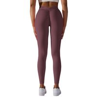 Des Sports Couleur Unie Nylon Mélange De Coton Actif Bas Leggings main image 4