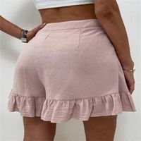 Women's Daily Simple Style Solid Color Shorts Ruffles Shorts main image 4