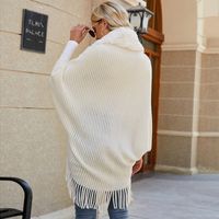 Women's Streetwear Solid Color Polyester Tassel Shawl main image 5