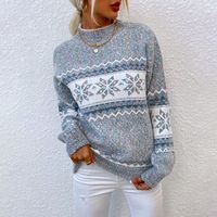 Women's Sweater Long Sleeve Sweaters & Cardigans Casual Snowflake sku image 7
