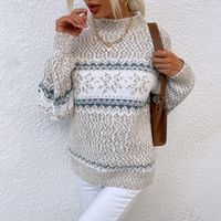 Women's Sweater Long Sleeve Sweaters & Cardigans Casual Snowflake sku image 9