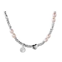 Lady Heart Shape Sterling Silver Plating Necklace main image 2