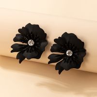 Retro Flower Plating Alloy Pearl Earrings sku image 25