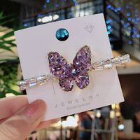 Simple Style Butterfly Alloy Inlaid Zircon Hair Clip sku image 2