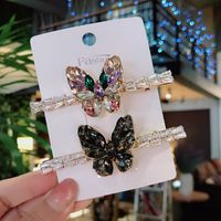 Simple Style Butterfly Alloy Inlaid Zircon Hair Clip main image 5