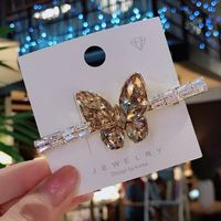 Simple Style Butterfly Alloy Inlaid Zircon Hair Clip sku image 5