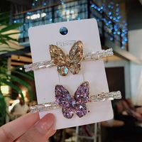 Simple Style Butterfly Alloy Inlaid Zircon Hair Clip main image 3