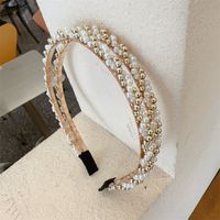 Baroque Style Twist Imitation Pearl Alloy Hair Band main image 5