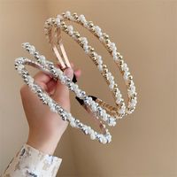 Baroque Style Twist Imitation Pearl Alloy Hair Band main image 6