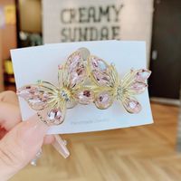 Sweet Butterfly Artificial Crystal Hair Clip main image 2