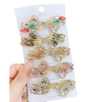 Sweet Bow Knot Artificial Crystal Hair Clip main image 4