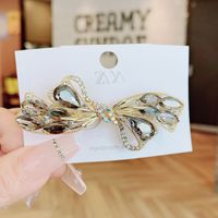 Sweet Bow Knot Artificial Crystal Hair Clip sku image 3