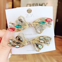 Sweet Bow Knot Artificial Crystal Hair Clip main image 3