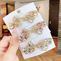 Sweet Bow Knot Artificial Crystal Hair Clip main image 2