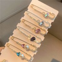 Estilo Simple Flor Metal Embutido Perlas Artificiales Diamante Artificial Mujeres Broches main image 4
