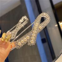 Estilo Simple Flor Metal Embutido Perlas Artificiales Diamante Artificial Mujeres Broches sku image 32