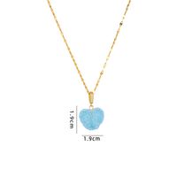 Sweet Heart Shape Plastic Titanium Steel Copper Plating Women's Pendant Necklace sku image 3