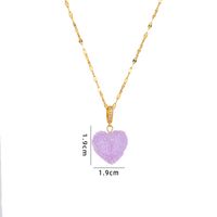 Sweet Heart Shape Plastic Titanium Steel Copper Plating Women's Pendant Necklace sku image 5