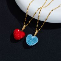 Sweet Heart Shape Plastic Titanium Steel Copper Plating Women's Pendant Necklace main image 4